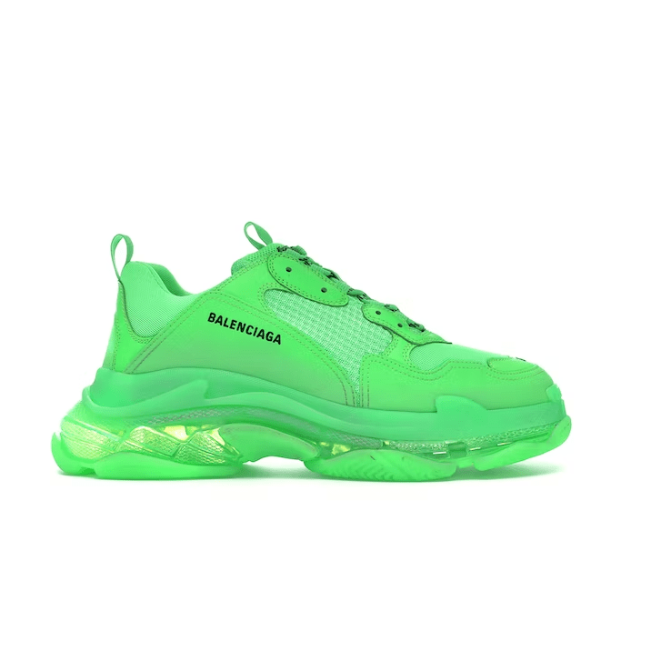Triple S Neon Green Clear Sole
