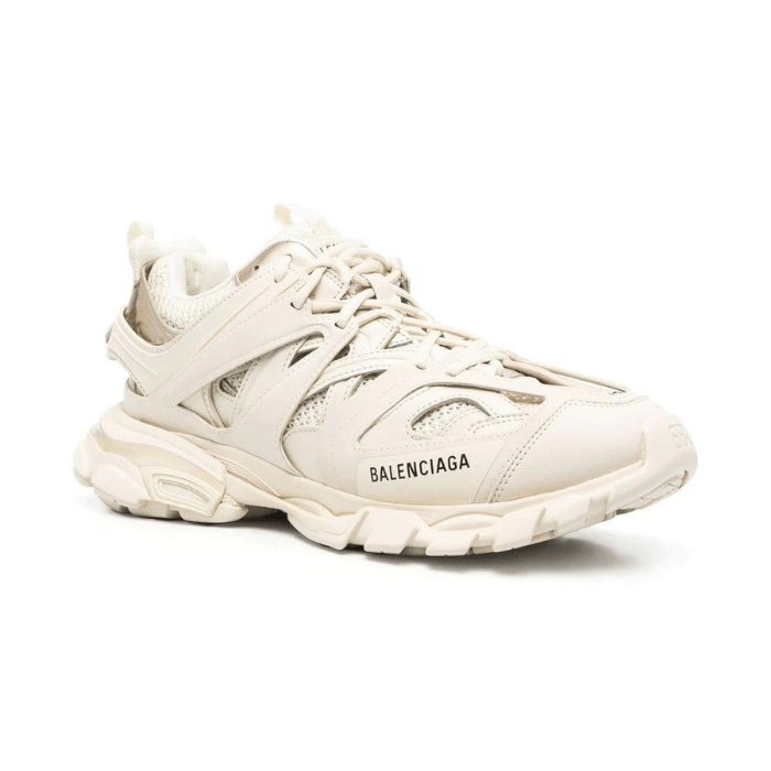 Lace-up low-top track sneakers